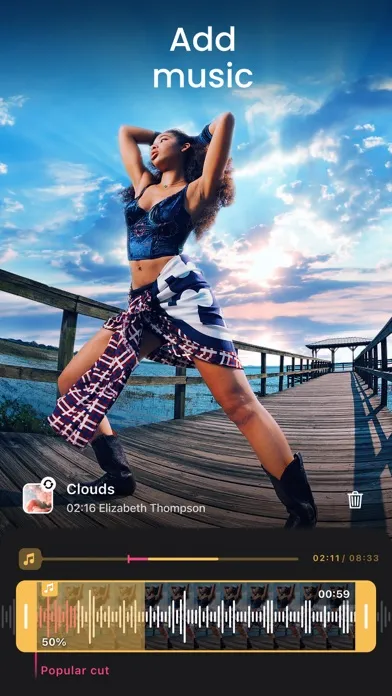Captures d'écran de Video Maker & Editor: Dizzi AI