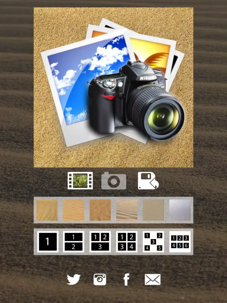 Photos in Sand iPad  스크린샷