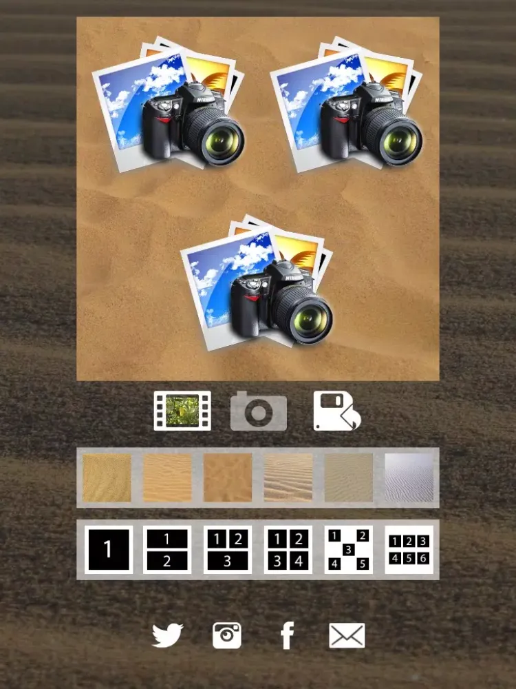 Photos in Sand iPad  스크린샷