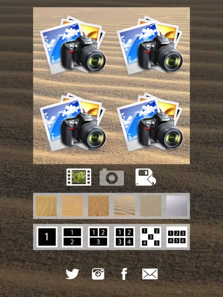 Photos in Sand iPad  스크린샷