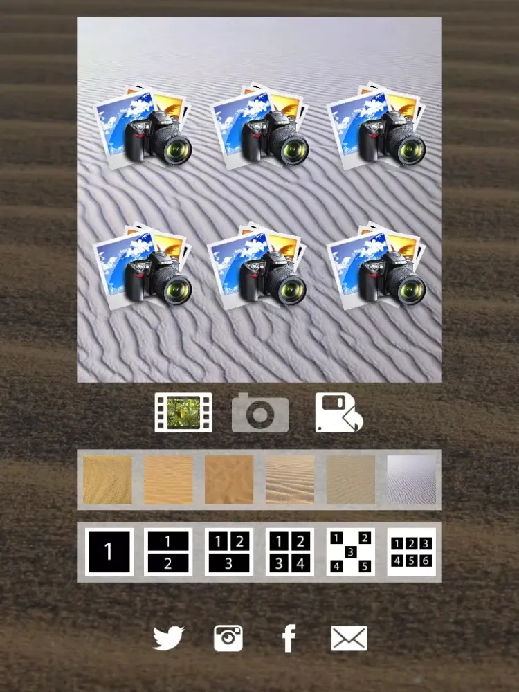 Photos in Sand iPad  스크린샷