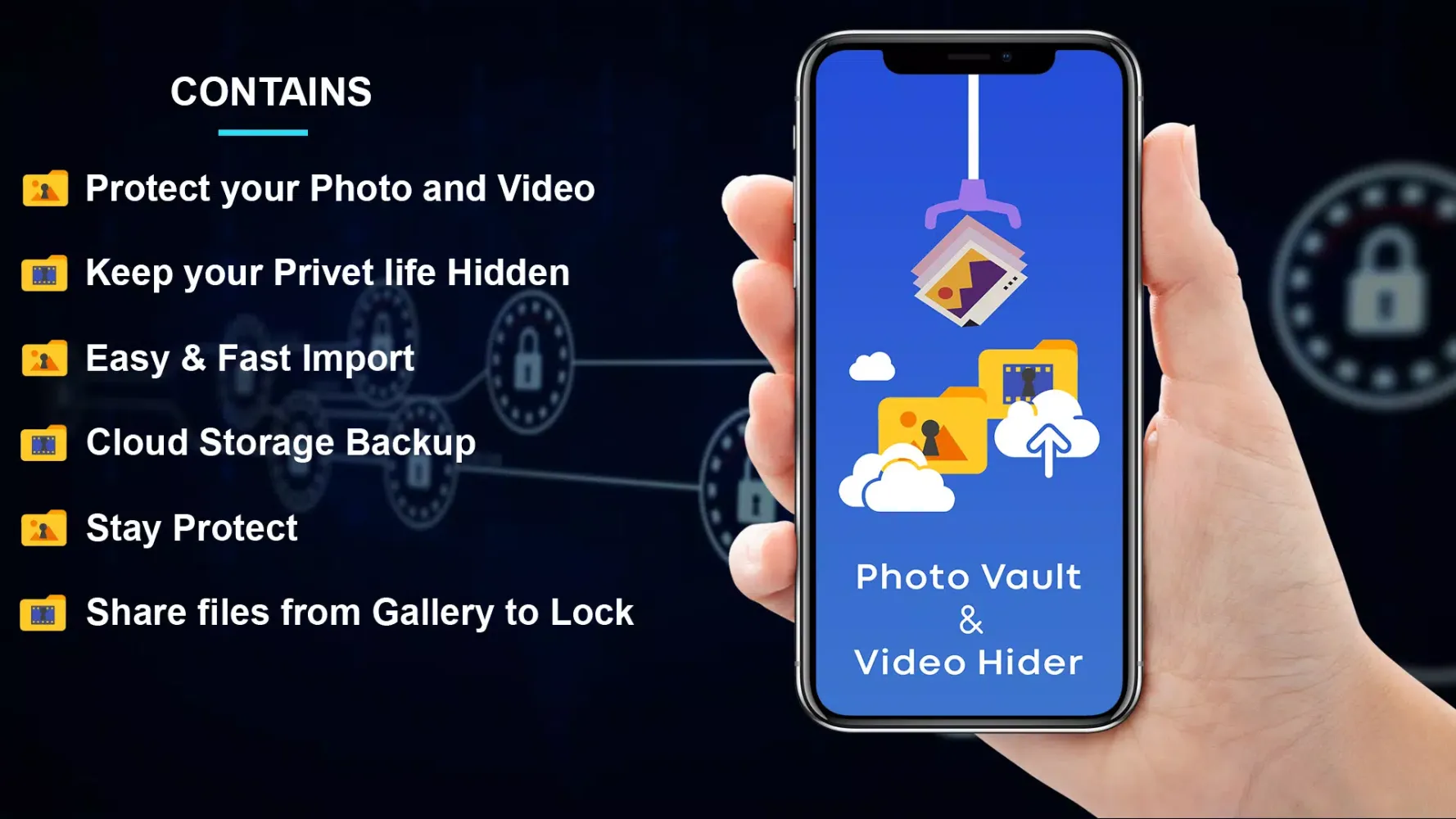 Gallery - photo vault and vide سکرین شاٹس