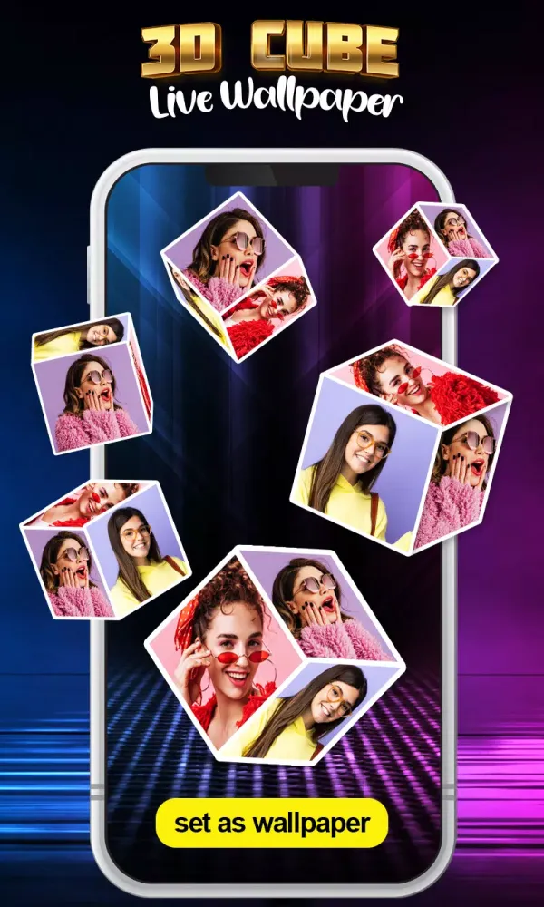 3D Cube My Name Live Wallpaper应用截图