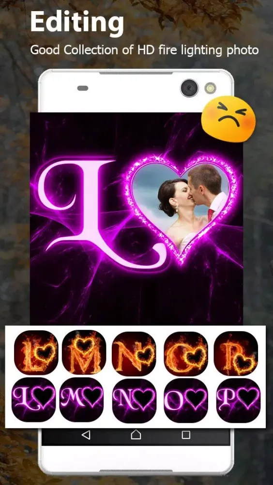 Fire Lighting Text Photo Editor Screenshots