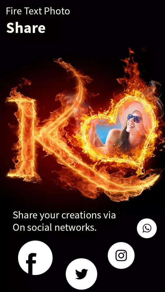 Fire Lighting Text Photo Editor Screenshots