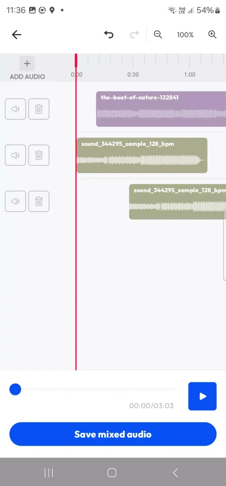 Tangkapan layar Audio Editor App