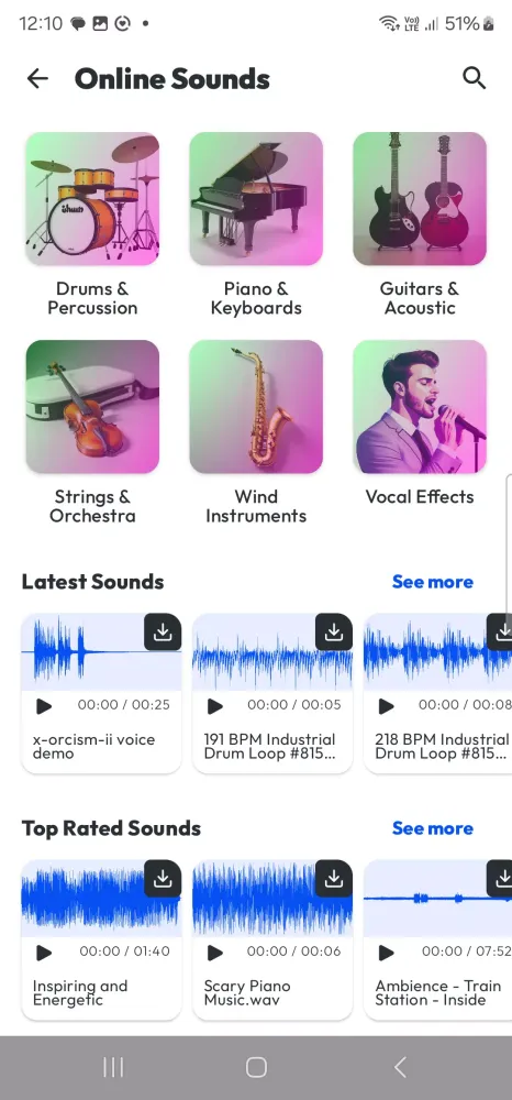Tangkapan layar Audio Editor App