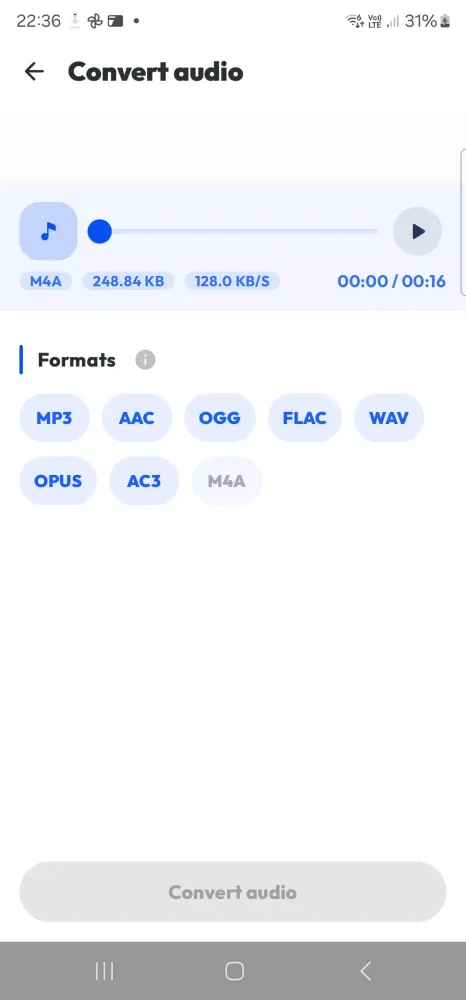 Tangkapan layar Audio Editor App