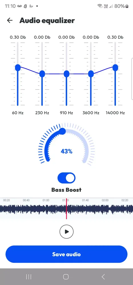 Tangkapan layar Audio Editor App