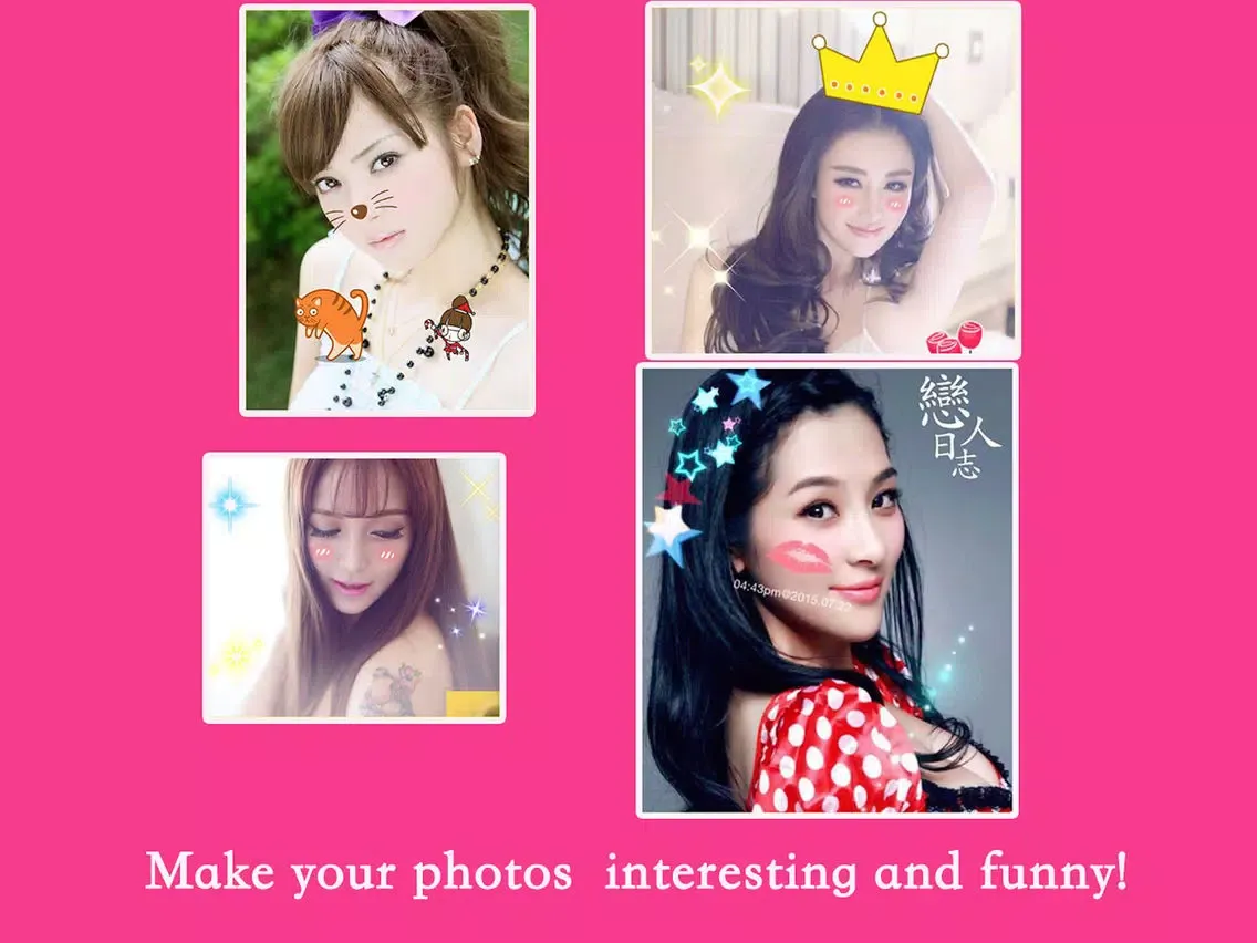 Capturas de tela do PP Girl Sticker Camera-Selfie Cam&Photo Editor iPad 
