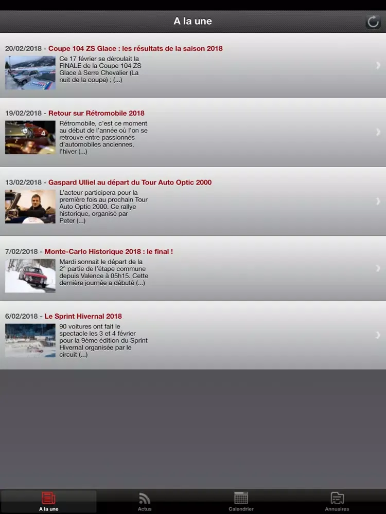 Capturas de tela do NewsClassicRacing iPad 