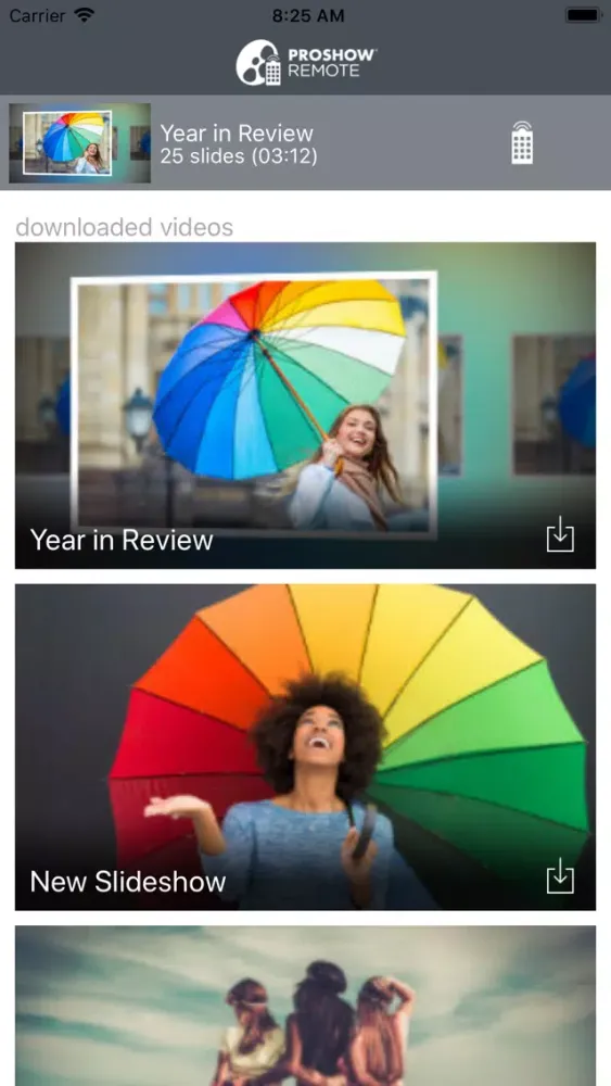 ProShow Remote Ekran Görüntüleri