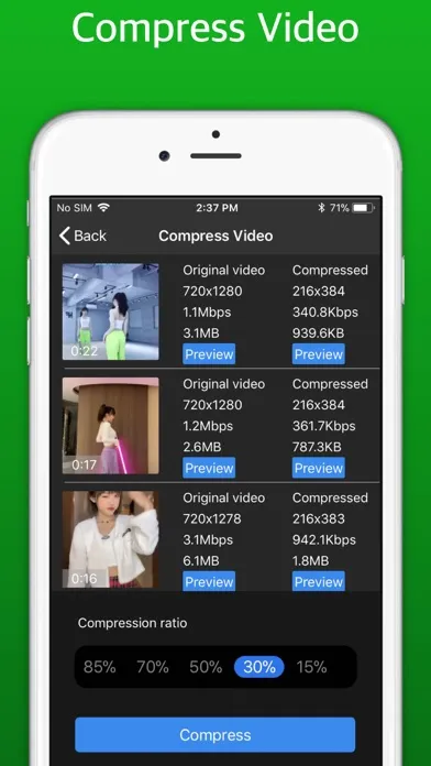 Compress Video - Shrink Photos应用截图