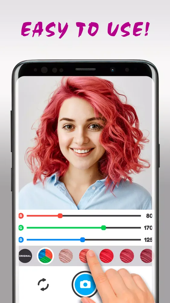 Hair Color Changer Editor Screenshots