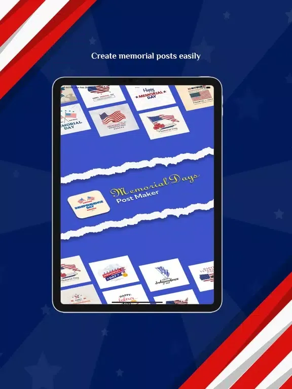 Memorial Day Photo Editor iPad  Screenshots