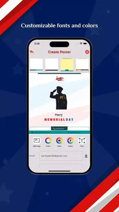 Memorial Day Photo Editor Screenshots