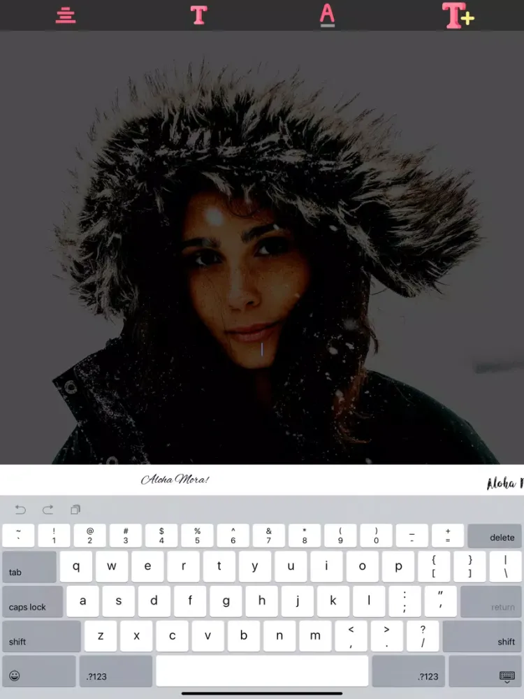 Text on Image Photo effects iPad  Screenshots