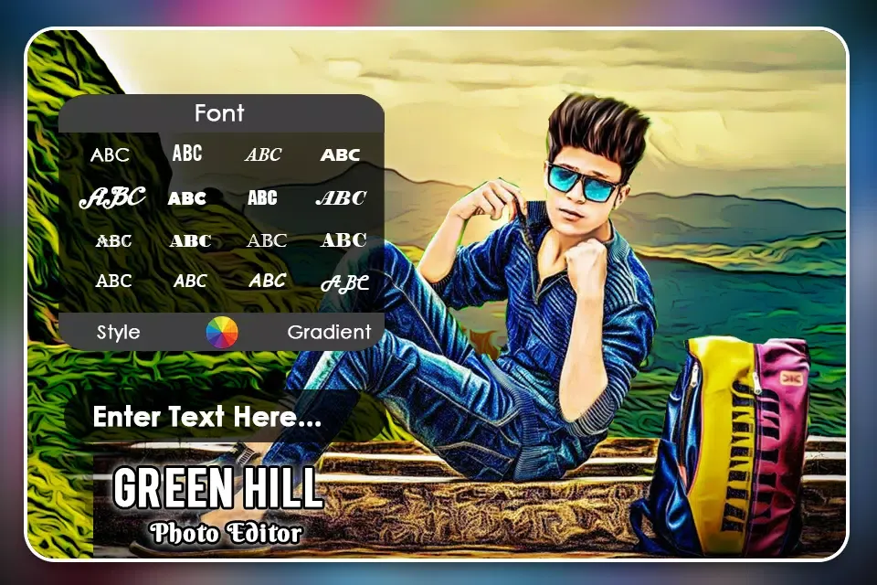 Capturas de tela do Green Hill Photo Editor