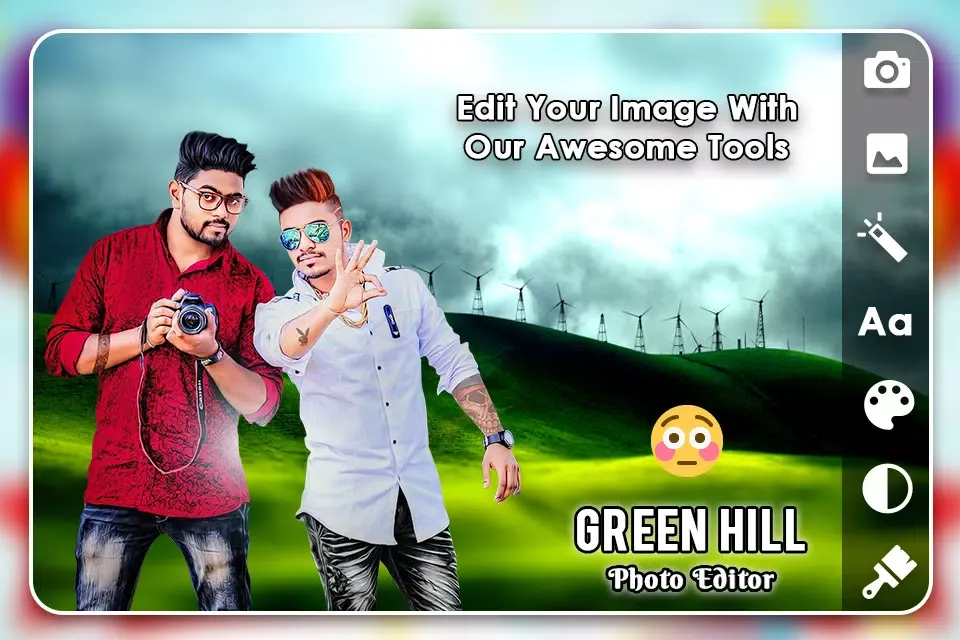 Capturas de tela do Green Hill Photo Editor