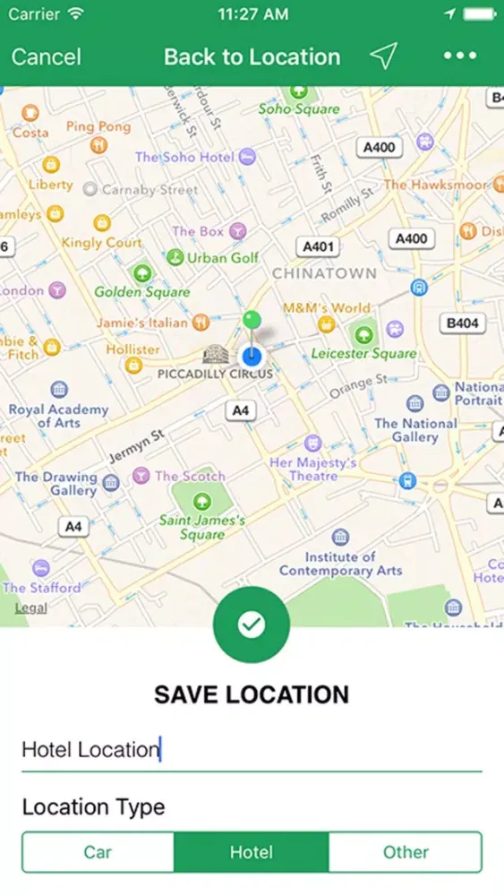Save Locations スクリーンショット