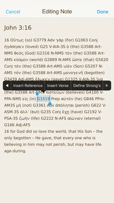 Greek Interlinear Bible Ekran Görüntüleri