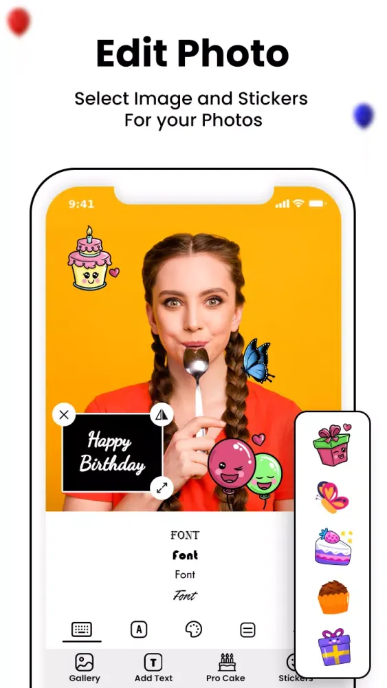 Capturas de pantalla de Name On Cake Video Maker