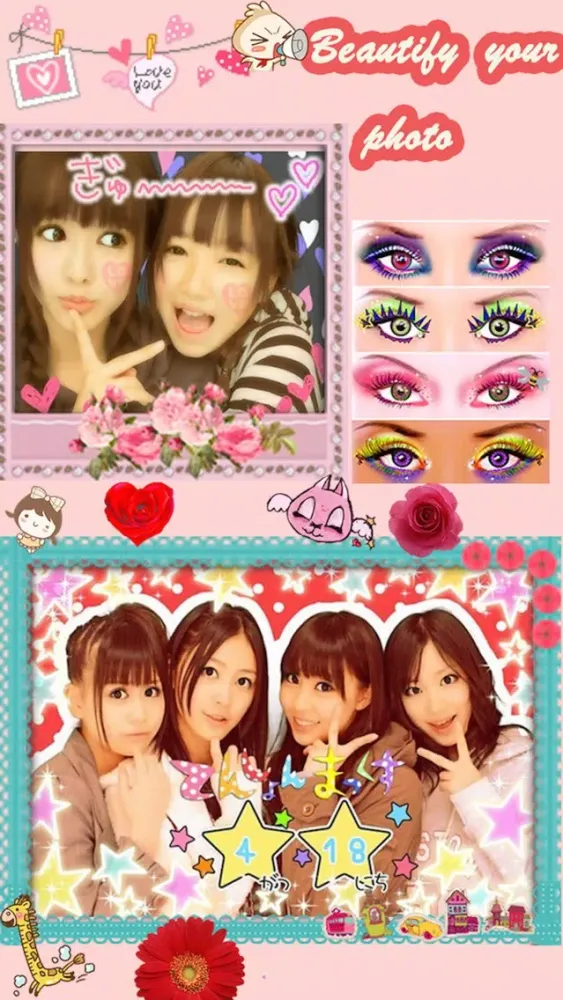 Tangkapan skrin Cartoon Sticker Camera-Selfie Cam&Pic Editor