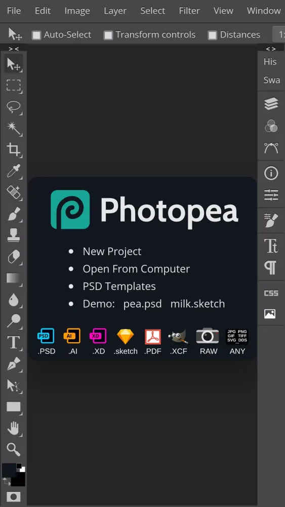 Photopea应用截图