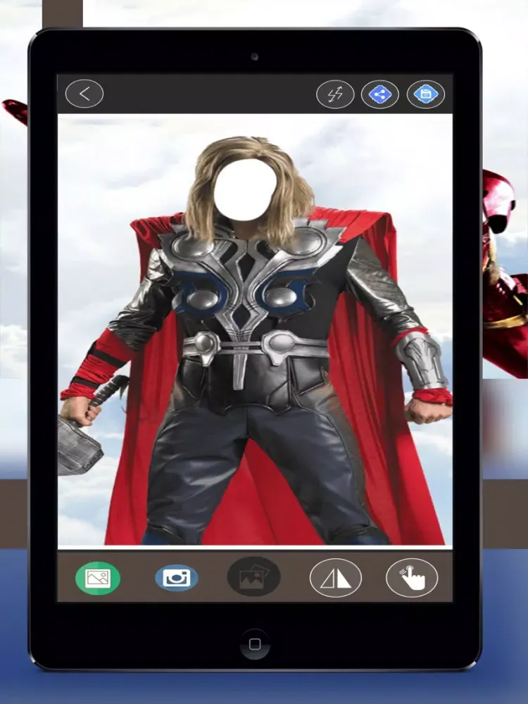 Superhero Man Photo Suit,Face Changer iPad  Ekran Görüntüleri