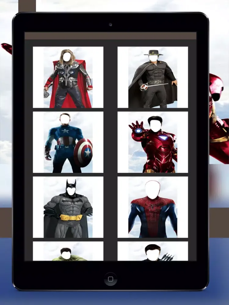 Superhero Man Photo Suit,Face Changer iPad  Ekran Görüntüleri