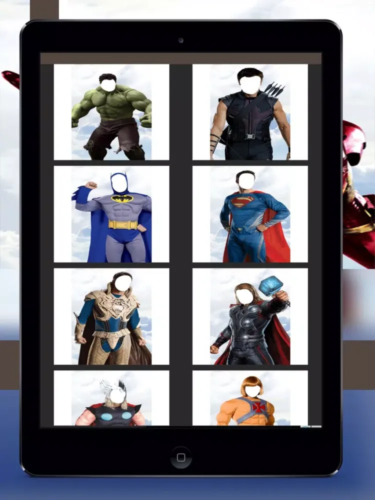 Superhero Man Photo Suit,Face Changer iPad  Ekran Görüntüleri