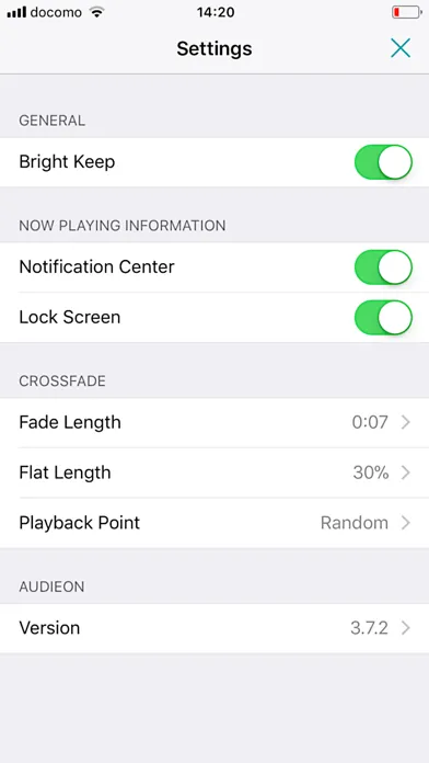 Audieon crossfade music player應用截圖