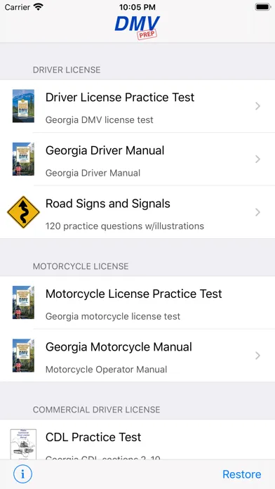 Tangkapan layar Georgia DMV Test Prep