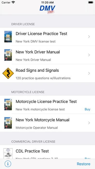 New York DMV Test Prep Screenshots