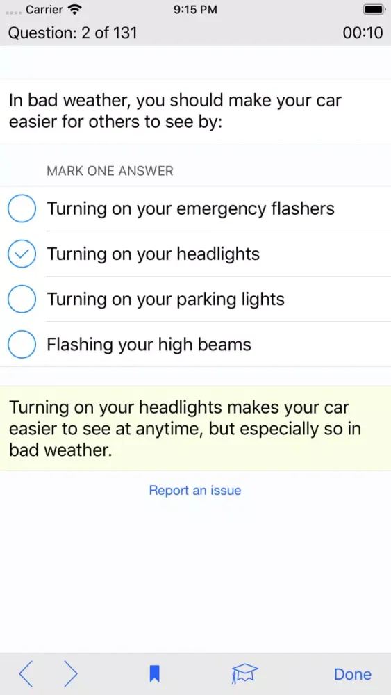 Zrzuty ekranu Hawaii DMV Test Prep