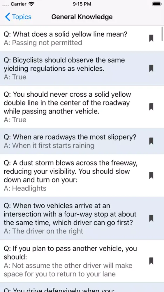 Zrzuty ekranu Hawaii DMV Test Prep