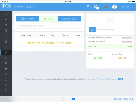 PHP Point Of Sale iPad স্ক্রিনশট