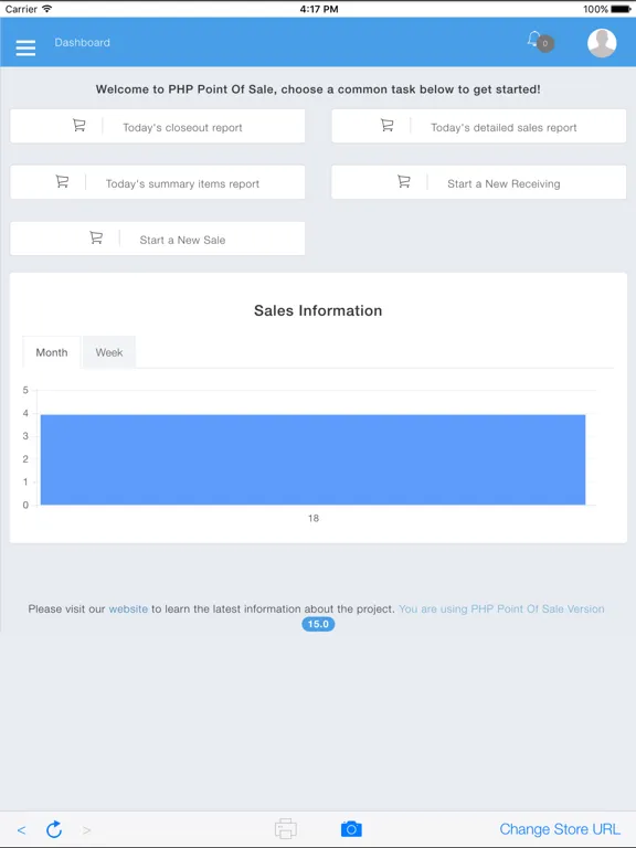 PHP Point Of Sale iPad স্ক্রিনশট