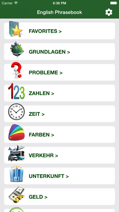 English phrasebook Screenshots