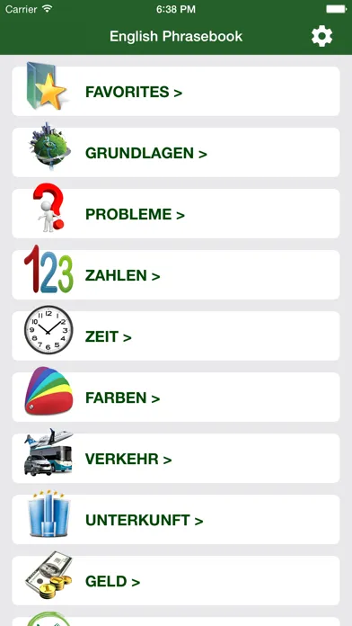 Captures d'écran de English phrasebook