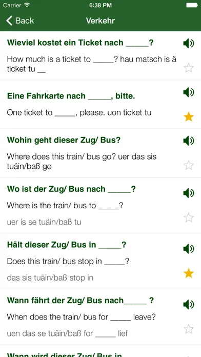 Captures d'écran de English phrasebook