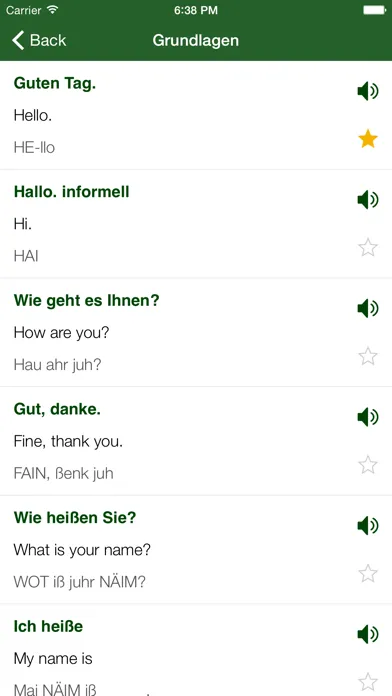 Captures d'écran de English phrasebook