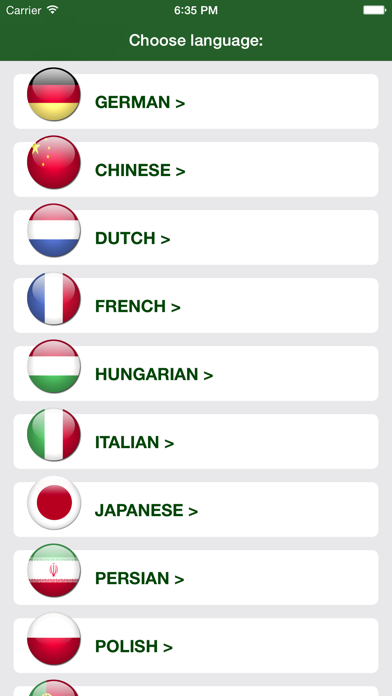 English phrasebook Screenshots