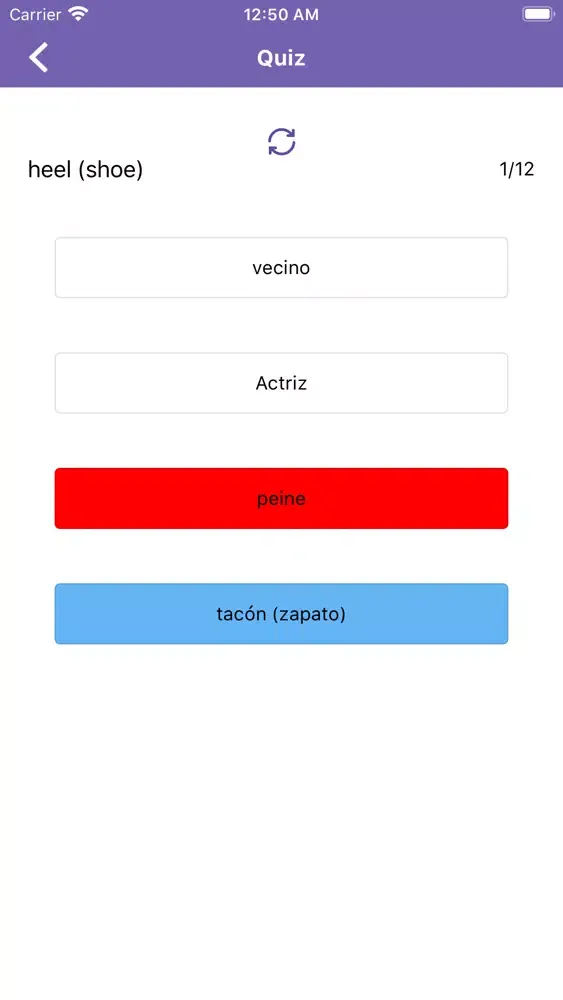 Tangkapan skrin English - Spain phrasebook