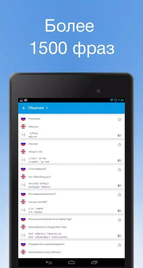 Tangkapan skrin Разговорник Ru-En LITE
