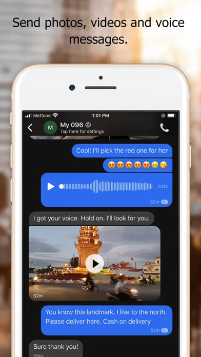 Tangkapan layar Phsar Messenger
