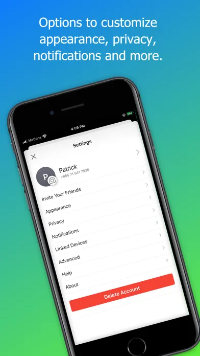 Tangkapan layar Phsar Messenger