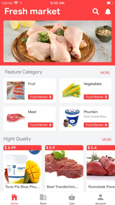 Tangkapan skrin Fresh Market App