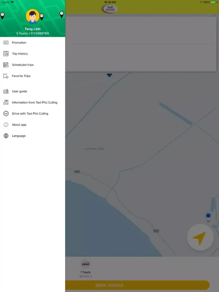 Taxi Phú Cường iPad  Screenshots