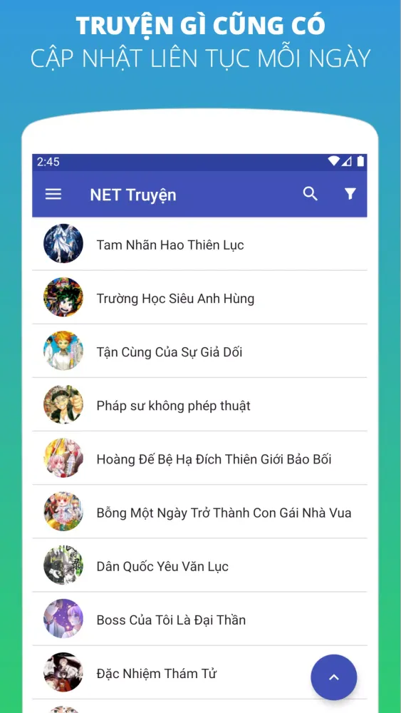 Tangkapan layar NET Truyện